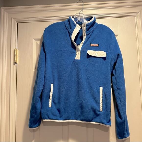 Vineyard Vines Shep Shirt Blue White XS Outdoor Preppy Long Sleeve Pullover - Picture 4 of 15
